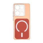 قاب مستطیلی دور ژله ای طرح مگ سیف لنز شفاف Xiaomi Redmi Note 14S / Note 13 Pro 4G / Poco M6 Pro 4G - قرمز