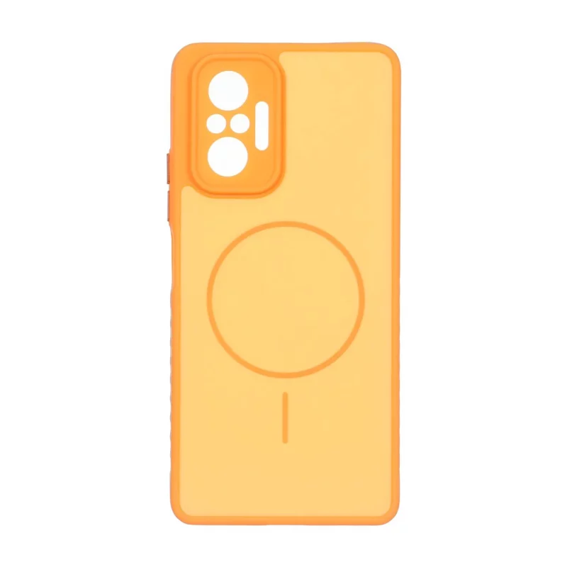 قاب Soft طرح مگ سیف محافظ لنزدار Xiaomi Redmi Note 10 Pro 4G / Redmi Note 10 Pro Max - نارنجی - تصویر 2