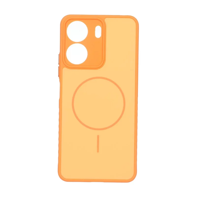 قاب Soft طرح مگ سیف محافظ لنزدار Xiaomi Redmi 13C / Poco C65 - نارنجی - تصویر 2