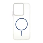 قاب ژله ای شفاف لنز کروم طرح مگ سیف Xiaomi Redmi 15C / Poco C85 - آبی کاربنی