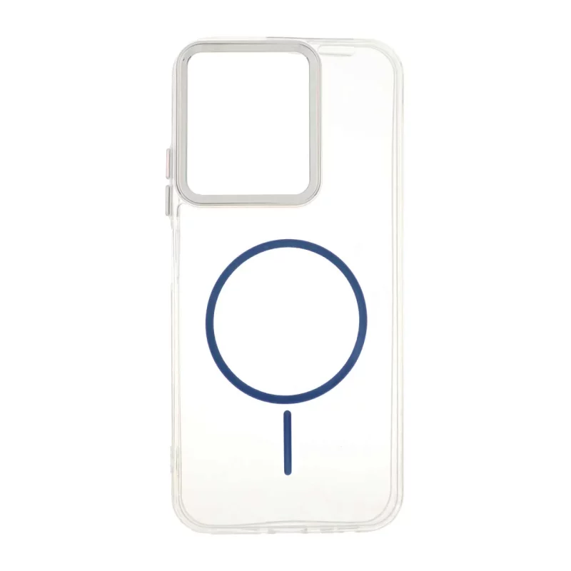 قاب ژله ای شفاف لنز کروم طرح مگ سیف Xiaomi Redmi 15C / Poco C85 - آبی کاربنی - تصویر 2