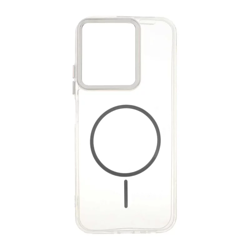 قاب ژله ای شفاف لنز کروم طرح مگ سیف Xiaomi Redmi 15C / Poco C85 - خاکستری - تصویر 2