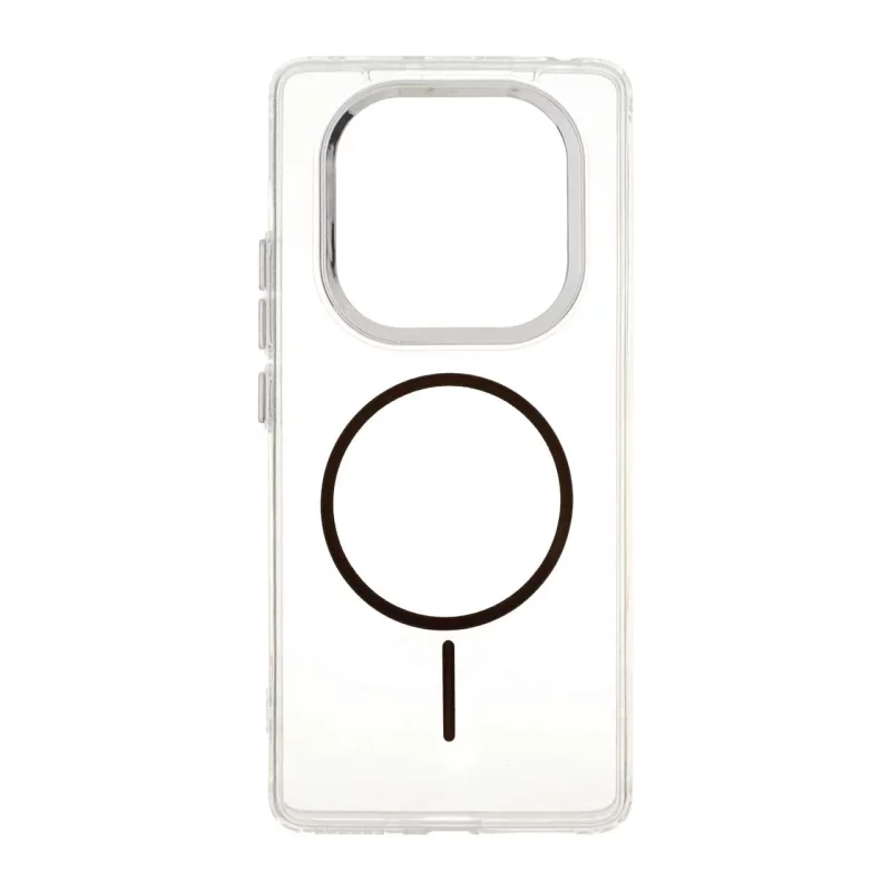 قاب ژله ای شفاف لنز کروم طرح مگ سیف Xiaomi Redmi Note 14 Pro 4G - مشکی - تصویر 2