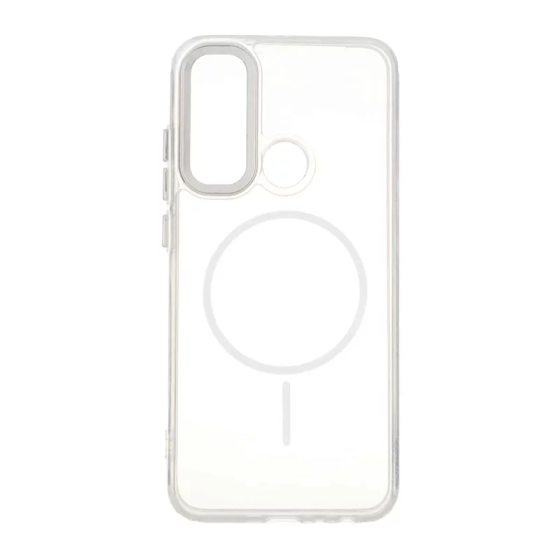 قاب ژله ای شفاف لنز کروم طرح مگ سیف Xiaomi Redmi Note 8 - سفید - تصویر 2