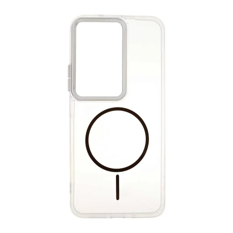 قاب ژله ای شفاف لنز کروم طرح مگ سیف Xiaomi Redmi 15 4G - مشکی - تصویر 2