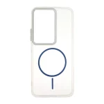 قاب ژله ای شفاف لنز کروم طرح مگ سیف Xiaomi Redmi 15 4G - آبی کاربنی