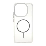 قاب ژله ای شفاف لنز کروم طرح مگ سیف Xiaomi Redmi Note 14 4G - خاکستری