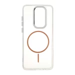 قاب ژله ای شفاف لنز کروم طرح مگ سیف Xiaomi Redmi Note 8 Pro - قهوه ای