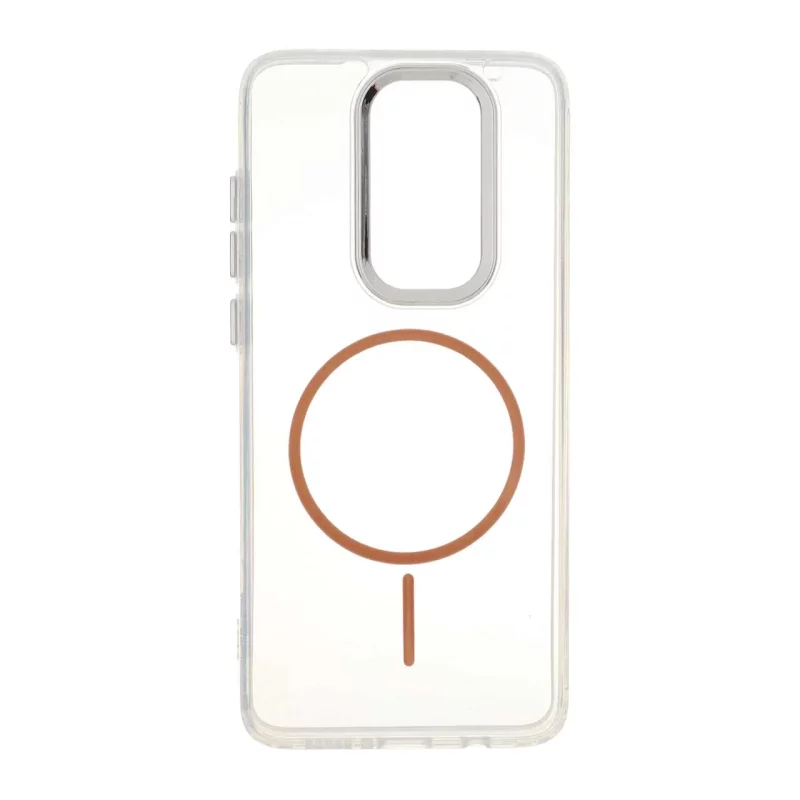 قاب ژله ای شفاف لنز کروم طرح مگ سیف Xiaomi Redmi Note 8 Pro - قهوه ای - تصویر 2
