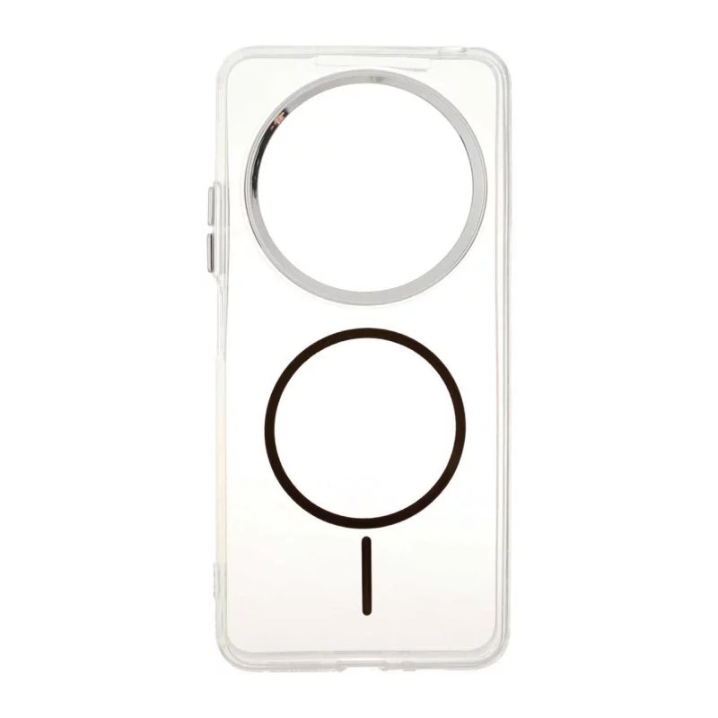 قاب ژله ای شفاف لنز کروم طرح مگ سیف Xiaomi Redmi 14C / Redmi A4 / Poco C75 - مشکی - تصویر 2