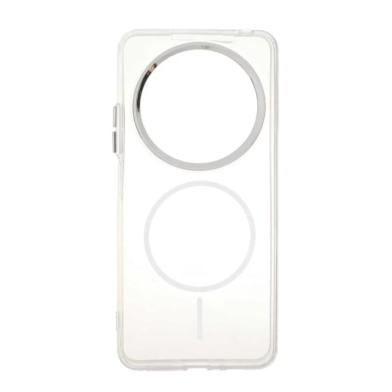 قاب ژله ای شفاف لنز کروم طرح مگ سیف Xiaomi Redmi 14C / Redmi A4 / Poco C75 - سفید - تصویر 2