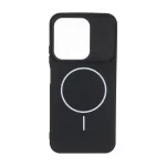 قاب طرح مگ سیف دور لنز Texture مدل Xiaomi Redmi 15C / Poco C85 - مشکی