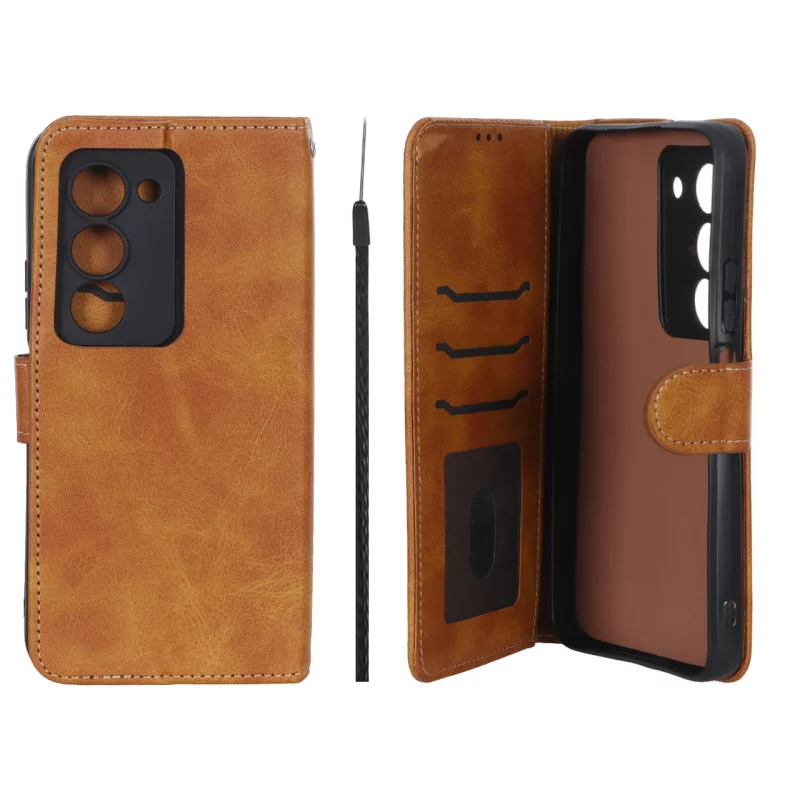 کیف موبایل مگنتی Crystal داخل مخمل Xiaomi Redmi 15 4G - عسلی - تصویر 2