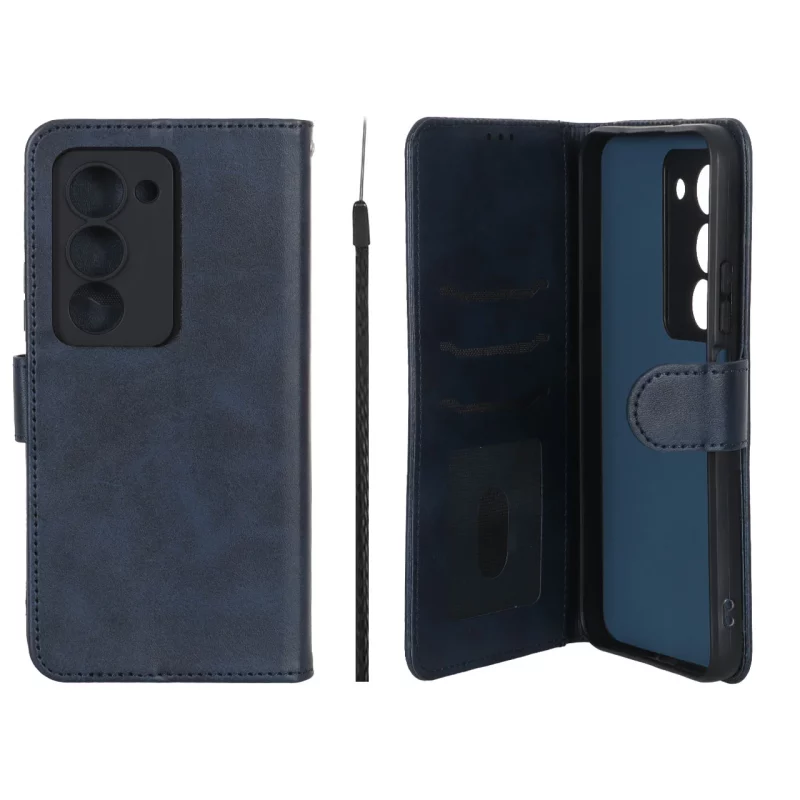کیف موبایل مگنتی Crystal داخل مخمل Xiaomi Redmi 15 4G - سرمه ای - تصویر 2