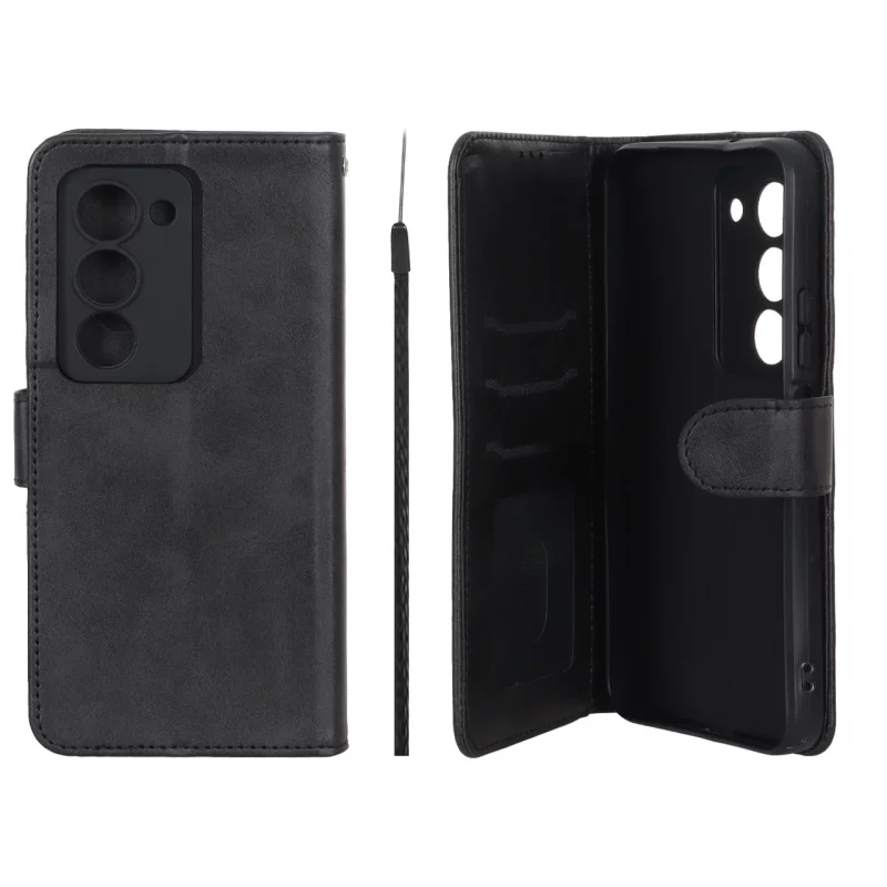 کیف موبایل مگنتی Crystal داخل مخمل Xiaomi Redmi 15 4G - مشکی - تصویر 2