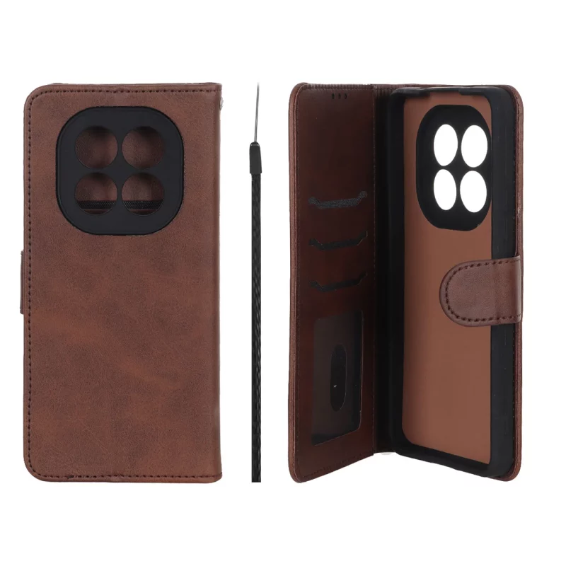 کیف موبایل مگنتی Crystal داخل مخمل Xiaomi Redmi Note 15 Pro 4G - قهوه ای - تصویر 2