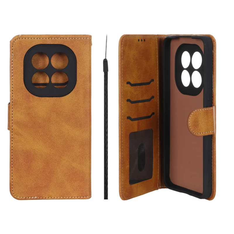 کیف موبایل مگنتی Crystal داخل مخمل Xiaomi Redmi Note 15 Pro 4G - عسلی - تصویر 2