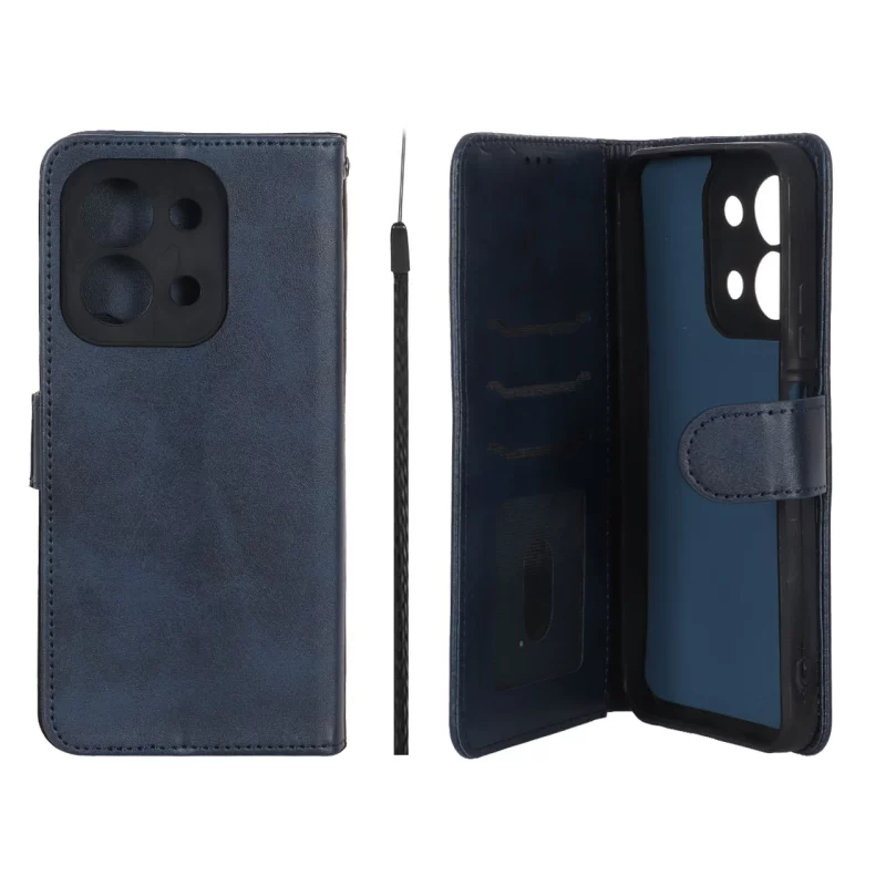 کیف موبایل مگنتی Crystal داخل مخمل Xiaomi Redmi 15C / Poco C85 - سرمه ای - تصویر 2