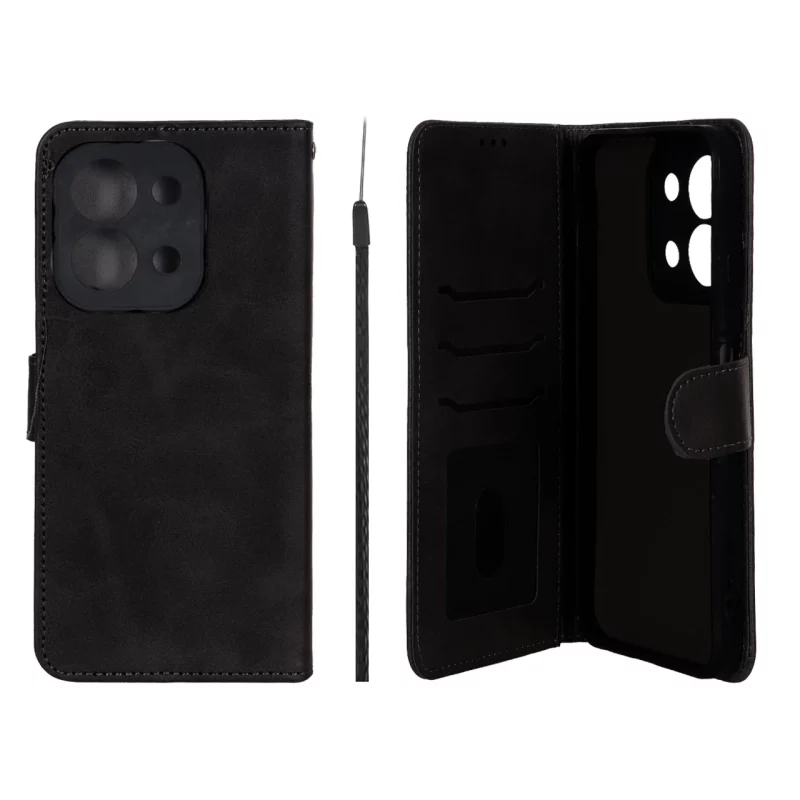 کیف موبایل مگنتی Crystal داخل مخمل Xiaomi Redmi 15C / Poco C85 - مشکی - تصویر 2