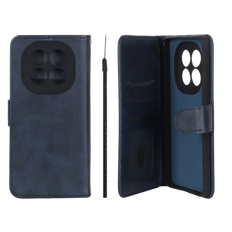 کیف موبایل مگنتی Crystal داخل مخمل Xiaomi Redmi Note 15 - سرمه ای - تصویر 2