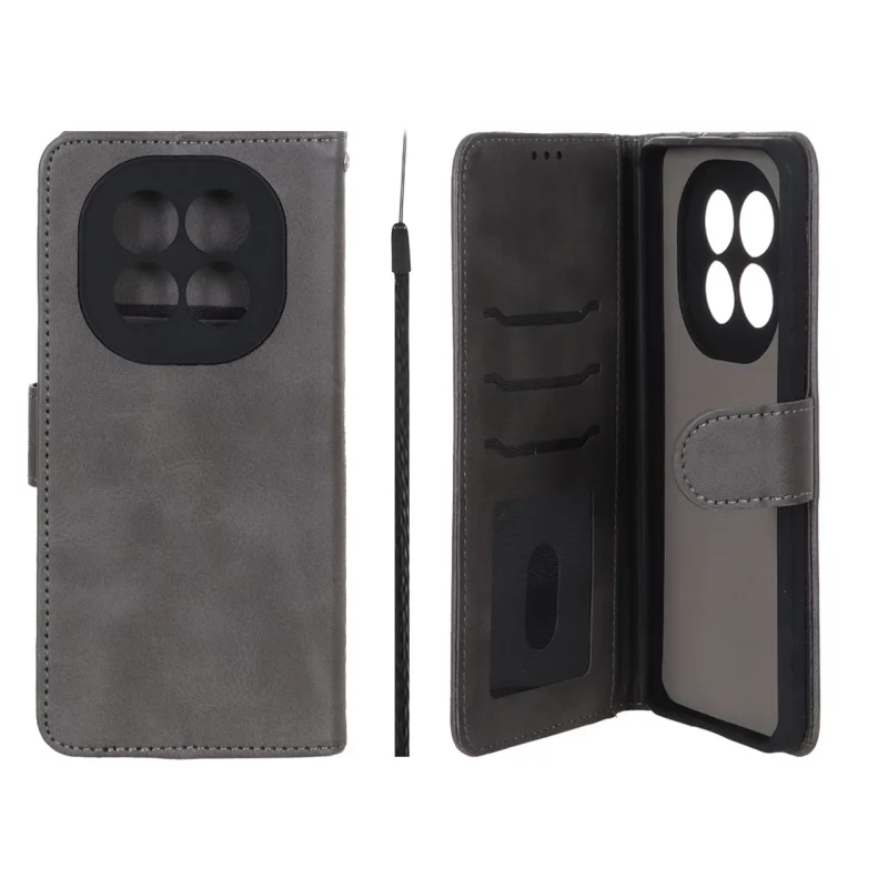 کیف موبایل مگنتی Crystal داخل مخمل Xiaomi Redmi Note 15 - طوسی - تصویر 2
