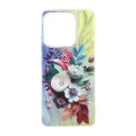 قاب اطلسی Flower دور شفاف Xiaomi Redmi Note 13 4G - طرح 18