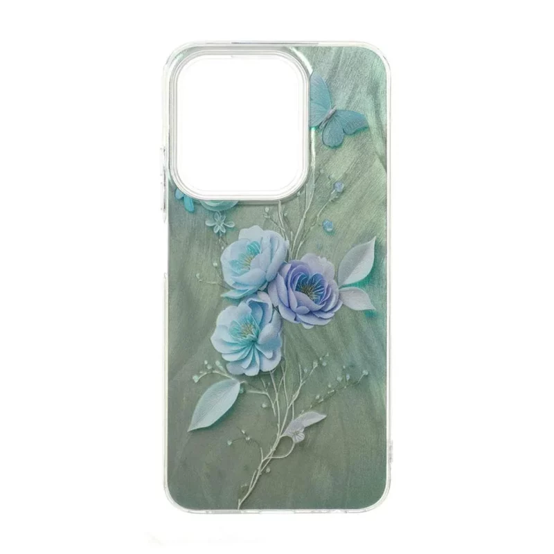 قاب اطلسی Flower دور شفاف Xiaomi Redmi 15C / Poco C85 - طرح 42 - تصویر 2