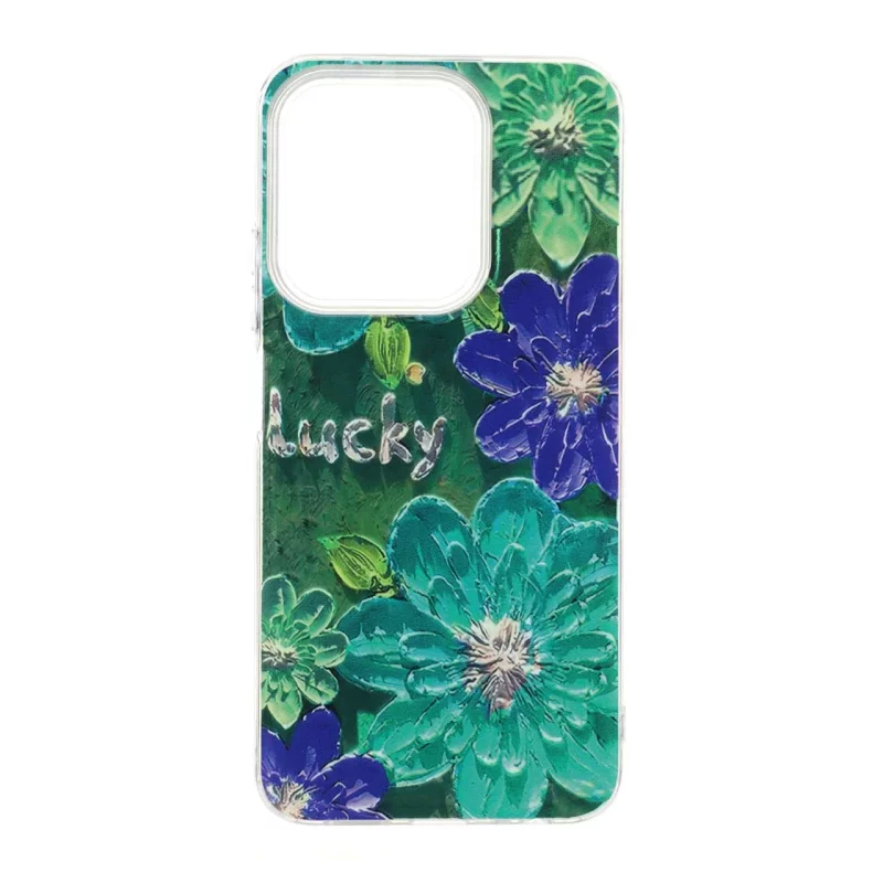 قاب اطلسی Flower دور شفاف Xiaomi Redmi 15C / Poco C85 - طرح 47 - تصویر 2