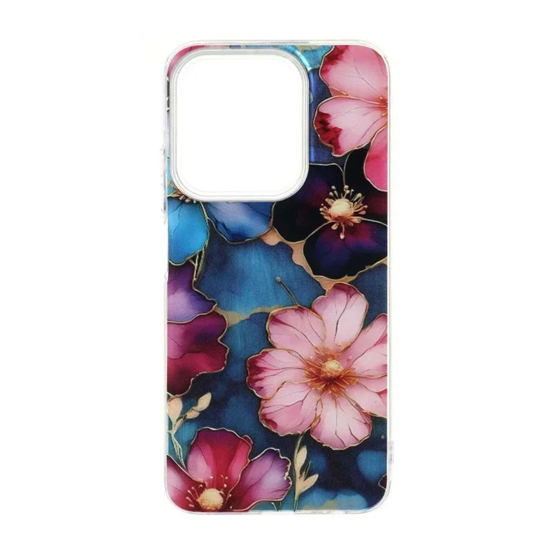 قاب اطلسی Flower دور شفاف Xiaomi Redmi 15C / Poco C85 - طرح 48 - تصویر 2