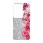 قاب اطلسی Flower دور شفاف Xiaomi Redmi 15 4G - طرح 81