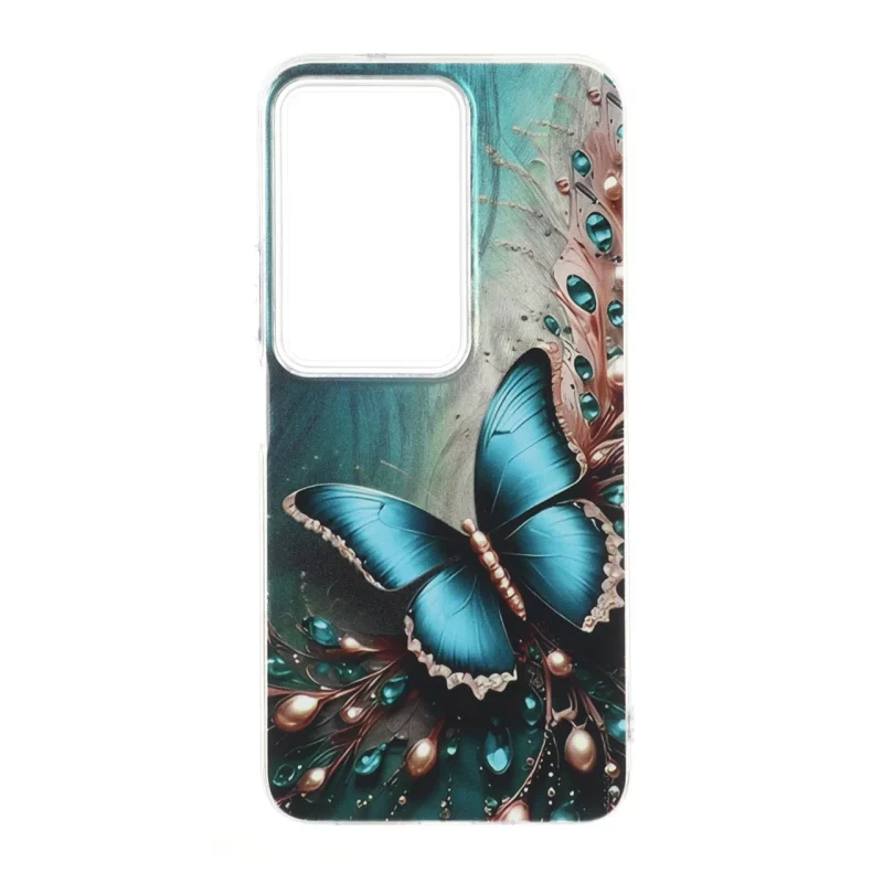 قاب اطلسی Flower دور شفاف Xiaomi Redmi 15 4G - طرح 83 - تصویر 2