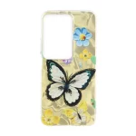قاب اطلسی Flower دور شفاف Xiaomi Redmi 15 4G - طرح 84