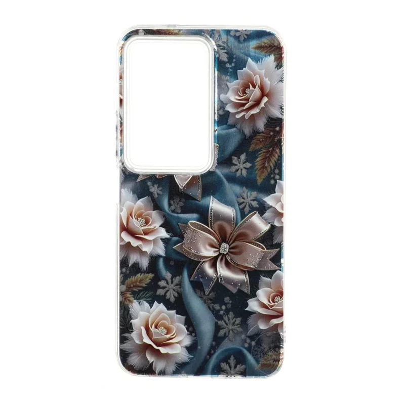 قاب اطلسی Flower دور شفاف Xiaomi Redmi 15 4G - طرح 88 - تصویر 2