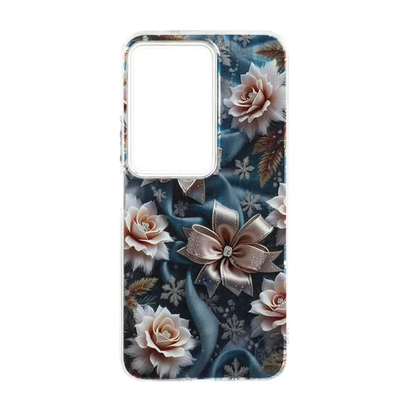قاب اطلسی Flower دور شفاف Xiaomi Redmi 15 4G - طرح 89 - تصویر 2