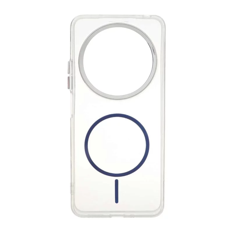 قاب ژله ای شفاف لنز کروم طرح مگ سیف Xiaomi Redmi 14C / Redmi A4 / Poco C75 - آبی کاربنی - تصویر 2