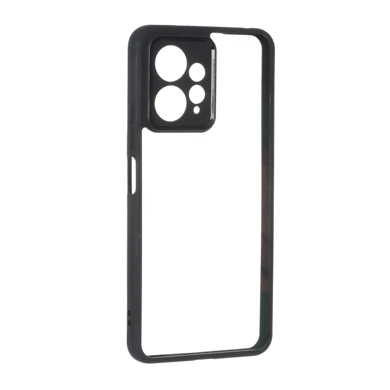 قاب پشت سخت شفاف محافظ لنزدار دور رنگی Xiaomi Redmi Note 12 4G - مشکی - تصویر 2