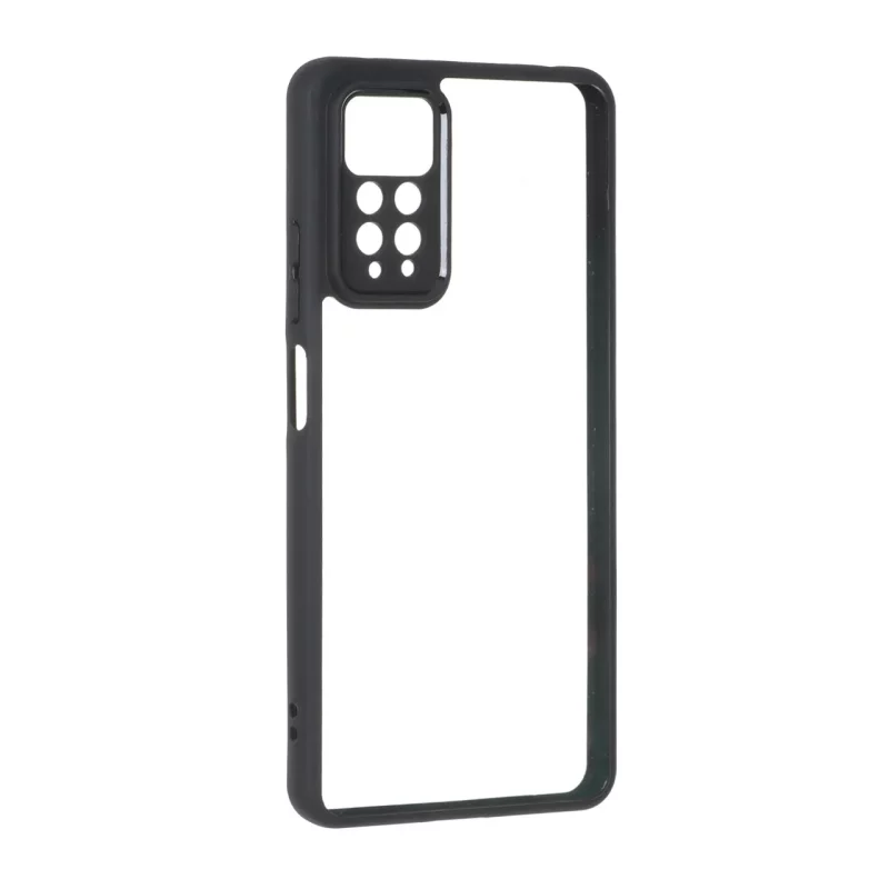 قاب پشت سخت شفاف محافظ لنزدار دور رنگی Xiaomi Redmi Note 12 Pro 4G / Redmi Note 11 Pro - مشکی - تصویر 2