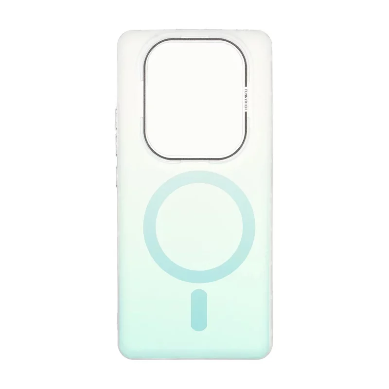 قاب Funnyrich طرح مگ سیف دور مات Xiaomi Redmi Note 14 Pro 4G - سبزآبی - تصویر 2