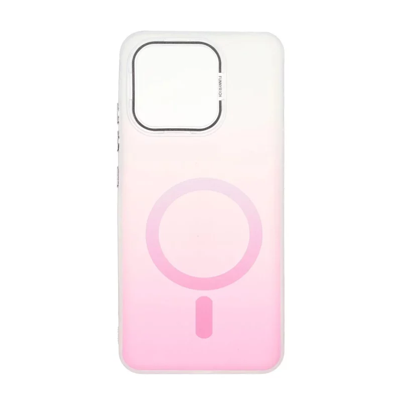 قاب Funnyrich طرح مگ سیف دور مات Xiaomi Redmi 12C / Redmi 11A / Poco C55 - صورتی - تصویر 2