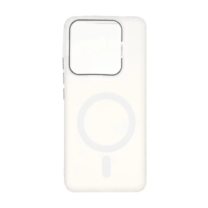 قاب Funnyrich طرح مگ سیف دور مات Xiaomi Redmi Note 14 4G - سفید - تصویر 2