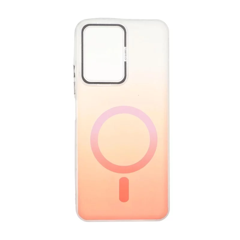 قاب Funnyrich طرح مگ سیف دور مات Xiaomi Redmi Note 12 4G - نارنجی - تصویر 2