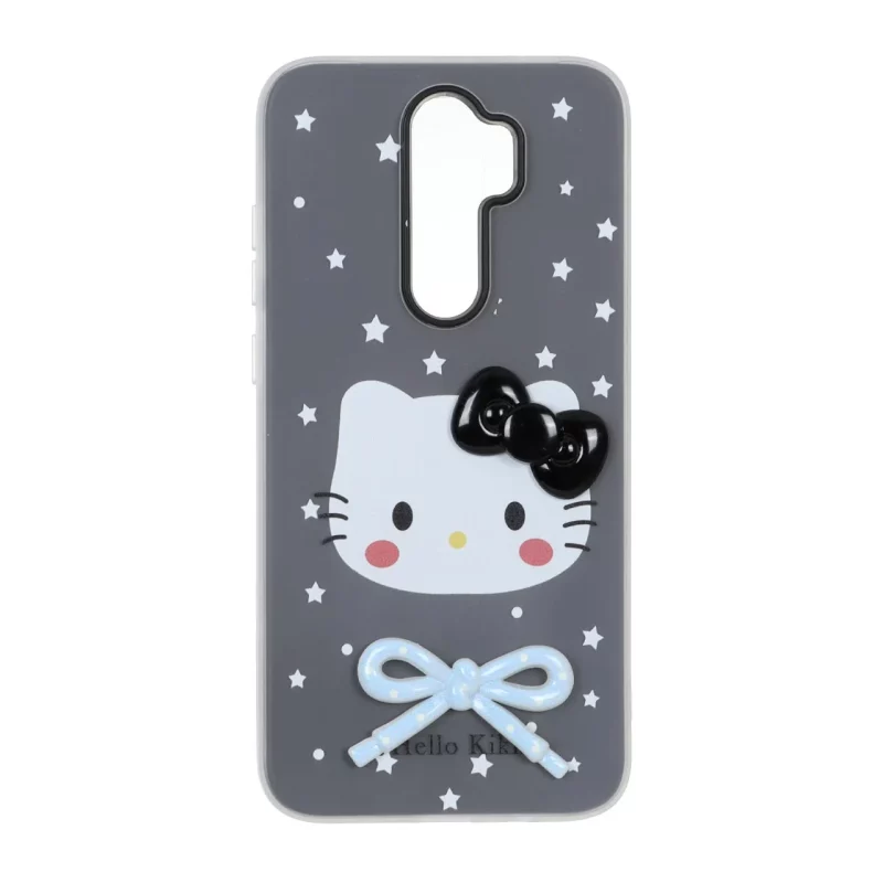 قاب دو لایه مات Kitty پاپیون برجسته Xiaomi Redmi Note 8 Pro - مشکی - تصویر 2