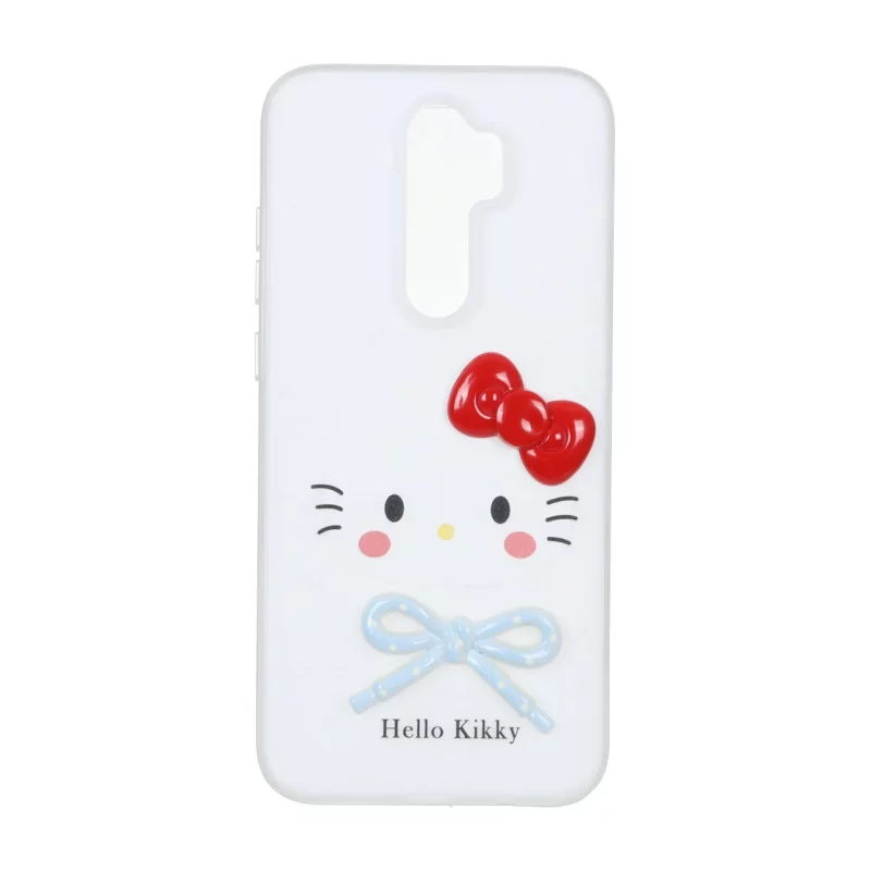 قاب دو لایه مات Kitty پاپیون برجسته Xiaomi Redmi Note 8 Pro - سفید - تصویر 2