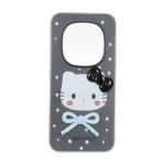 قاب دو لایه مات Kitty پاپیون برجسته Xiaomi Redmi Note 15 Pro Plus - مشکی