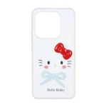 قاب دو لایه مات Kitty پاپیون برجسته Xiaomi Redmi Note 14 4G - سفید