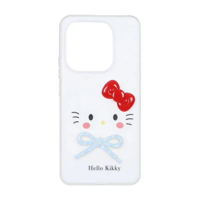 قاب دو لایه مات Kitty پاپیون برجسته Xiaomi Redmi Note 14 4G - سفید - تصویر 2