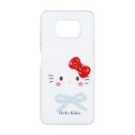 قاب دو لایه مات Kitty پاپیون برجسته Xiaomi Poco X3 / Poco X3 Pro / Poco X3 NFC - سفید