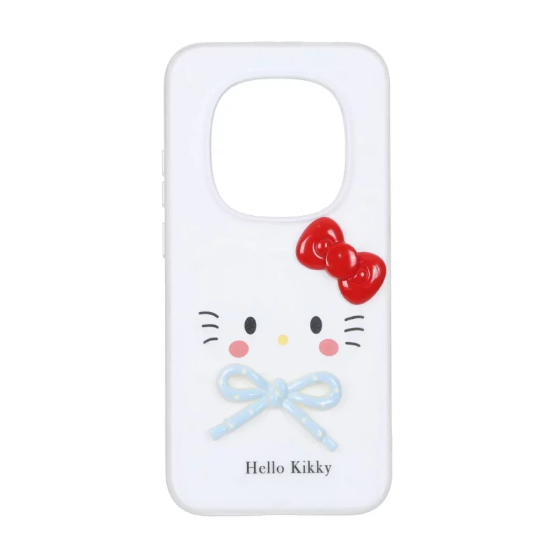 قاب دو لایه مات Kitty پاپیون برجسته Xiaomi Redmi Note 15 Pro 5G - سفید - تصویر 2