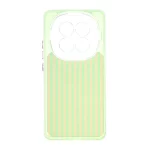 قاب مستطیلی Stripe لنز شفاف Xiaomi Redmi Note 15 - سبز
