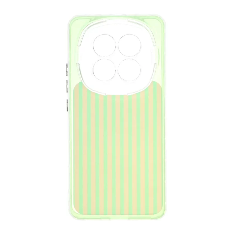 قاب مستطیلی Stripe لنز شفاف Xiaomi Redmi Note 15 - سبز - تصویر 2